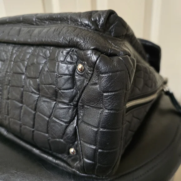 Aimee Kestenberg Leather Fifth Avenue Bag/Color: Black Croco - Picture 6 of 16